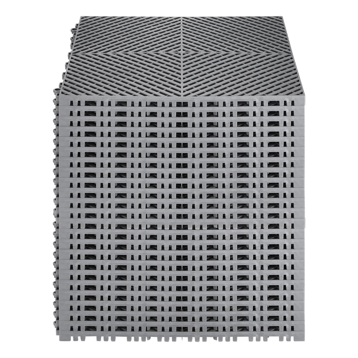 Interlocking Drainage Mat 41.5x41.5cm 24Pcs Non-Slip PP Floor Tile for Outdoor