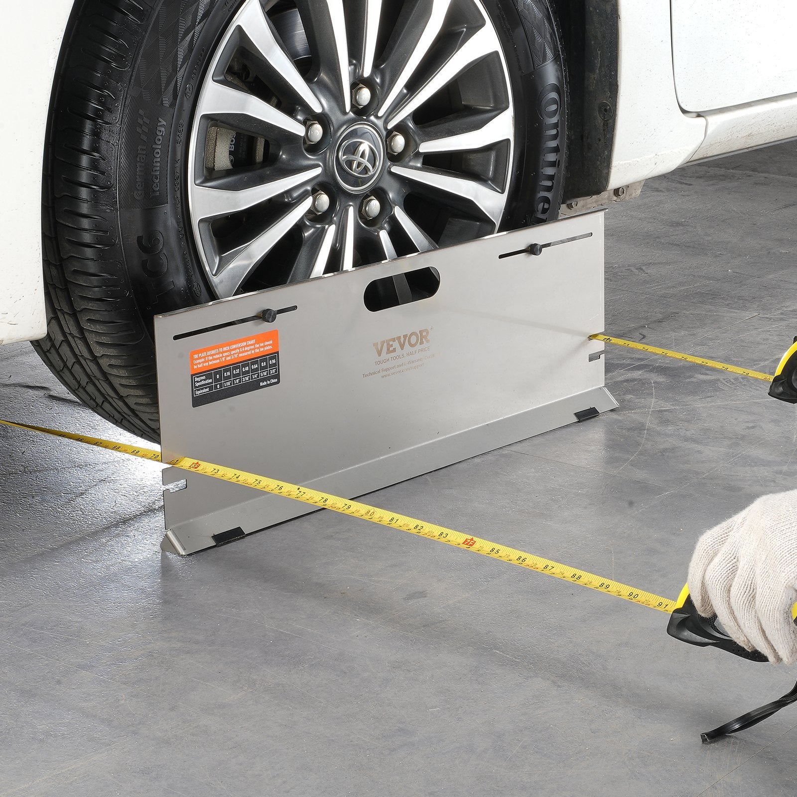 Wheel Alignment Tool 2-Pack Toe Plates Stainless Steel Magnetic Measuring Kit