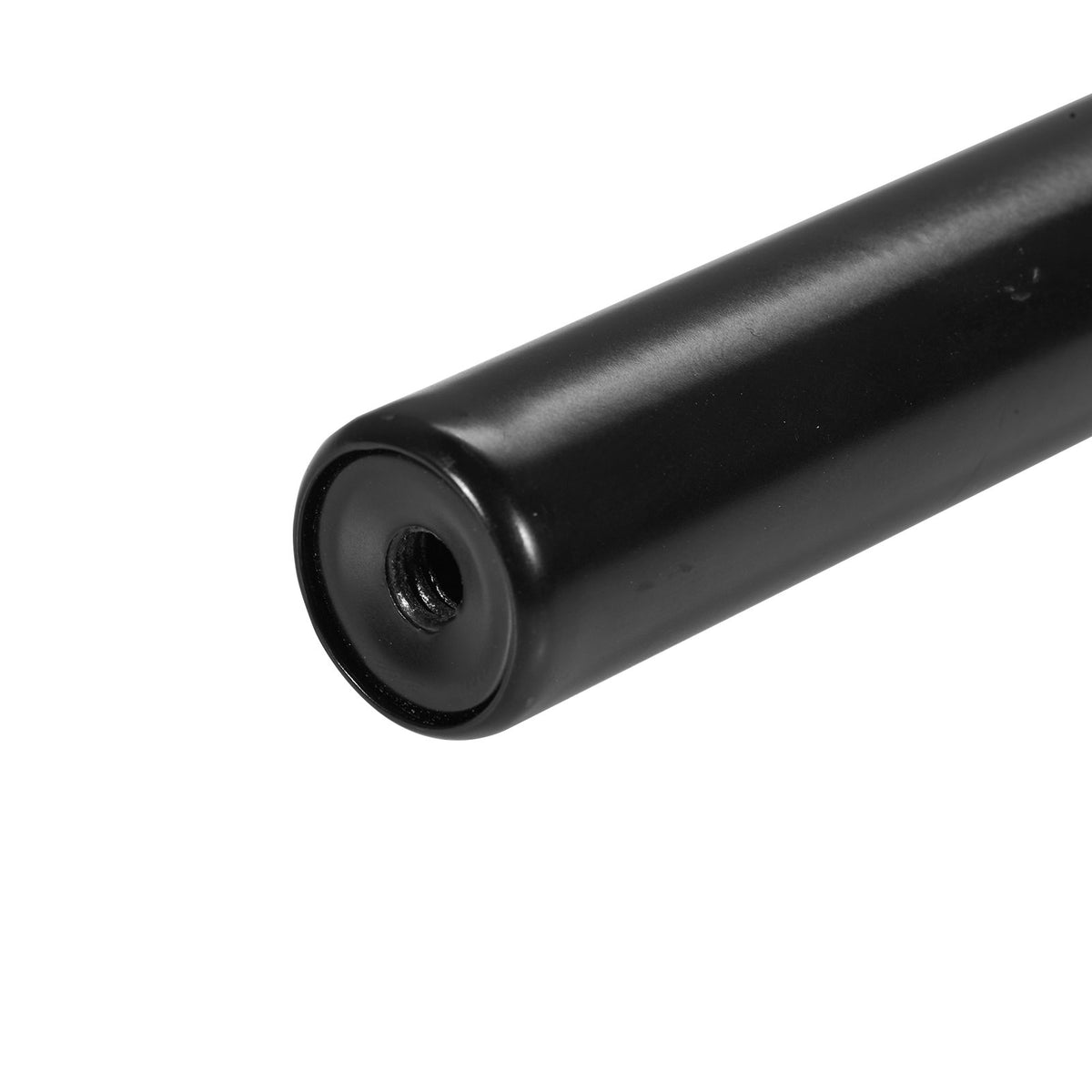 Double Rod Curtain 36-72" Adjustable, Black with Cap Finials, 1" & 3/4" Diameter