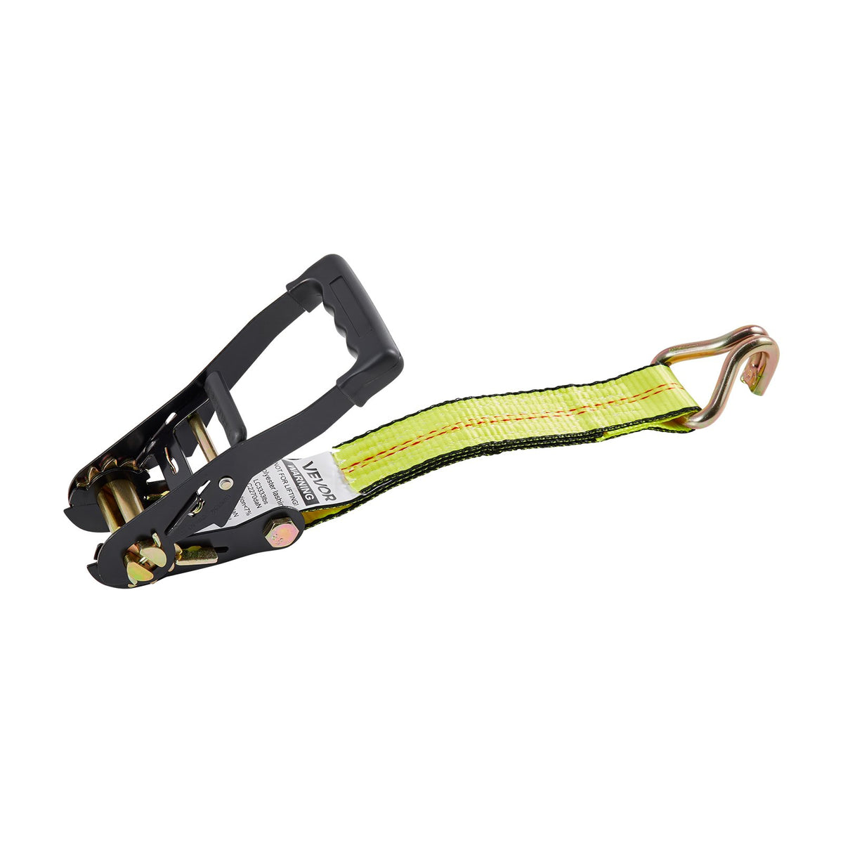 Wheel Chock Tie-Down Kit, DeckStyle Trailer Strap with J-Hook, 4540kg Break Load