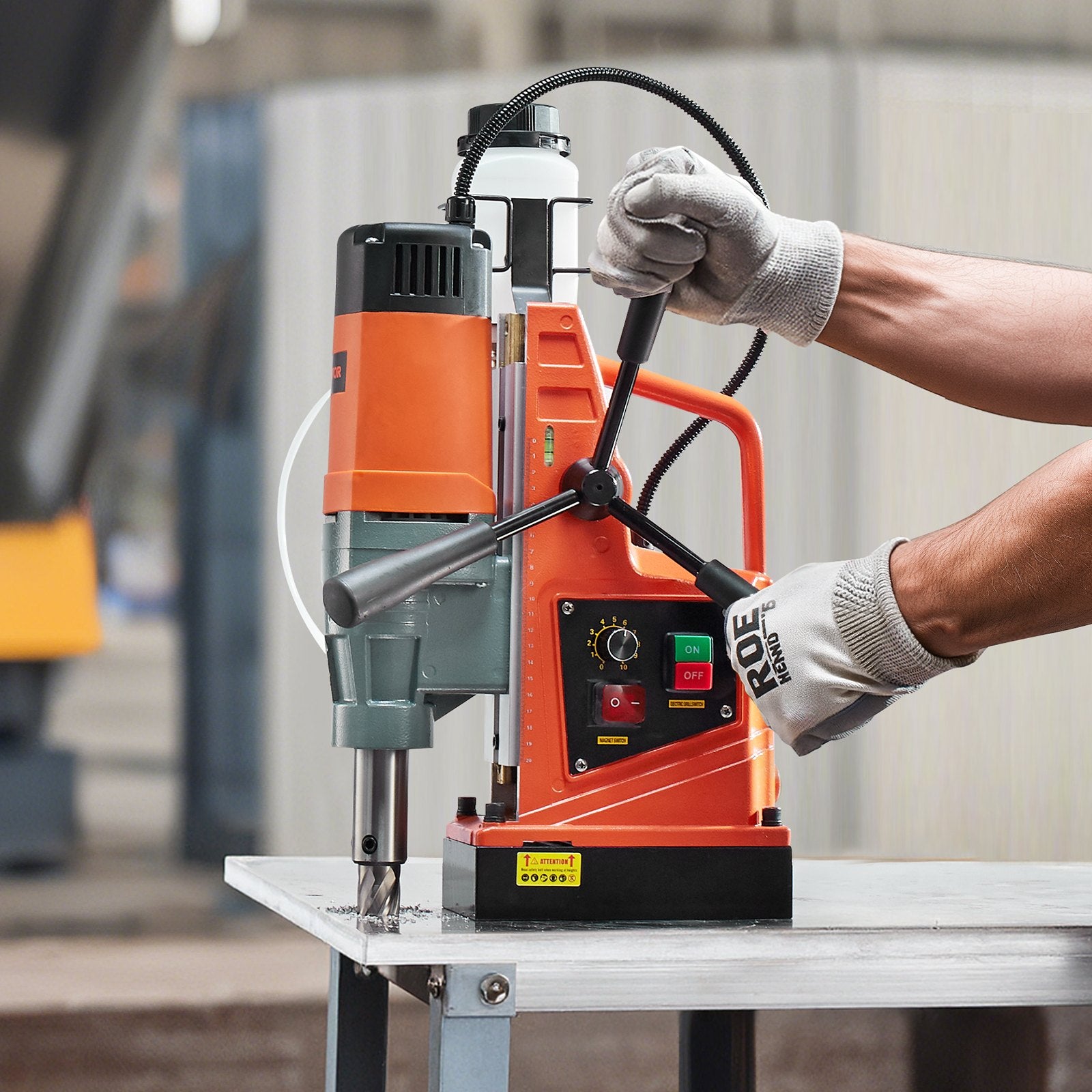 1550W Magnetic Drill Press 2 in Boring Diameter Variable Speed for Metal