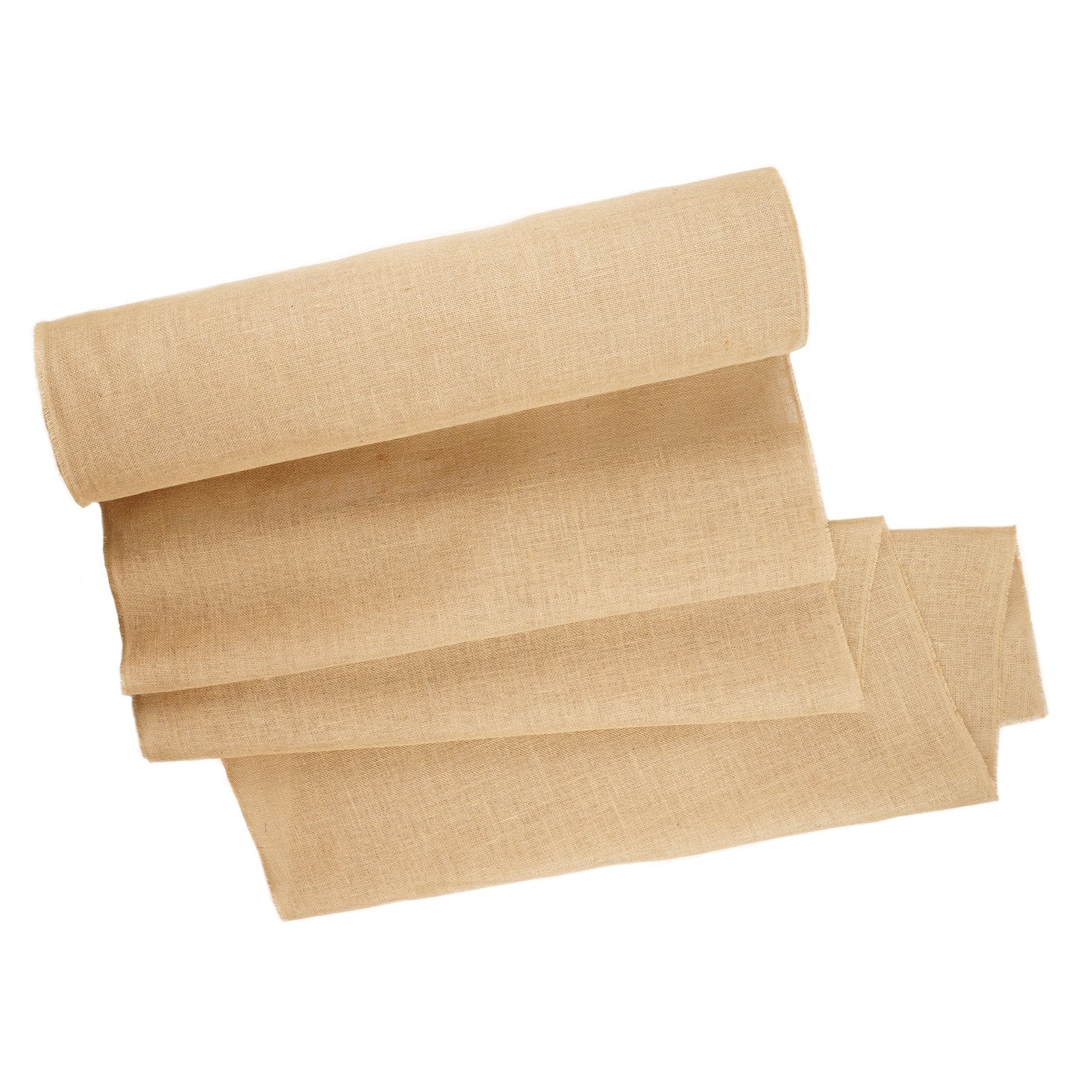 Burlap Fabric Roll 1016mm x 22.86m 50x50 Natural Jute Crafts Decor Gardening