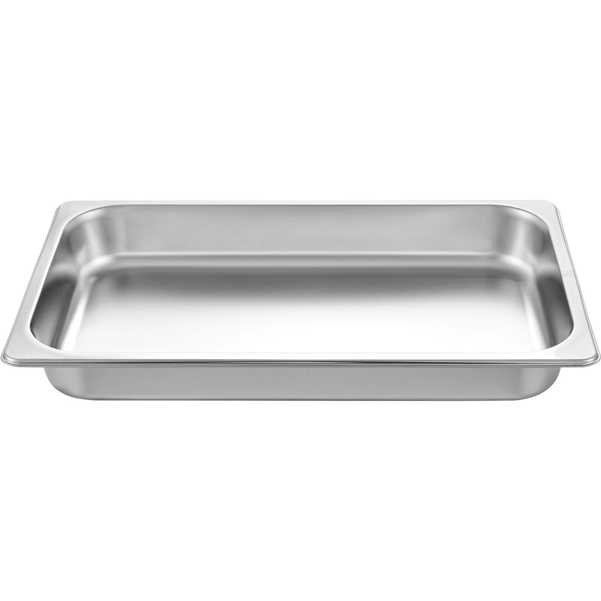 6-Pack Full Size 2.5" Deep Stainless Steel Hotel Pans, 22 Gauge, Anti-Jam