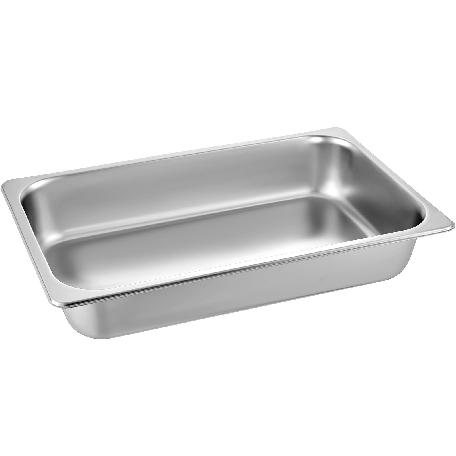 4 Pack 3.7" Full Size Deep Stainless Steel Steam Table Pan with Lid
