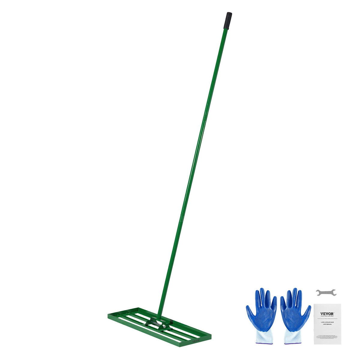 Lawn Leveling Rake 30x10" Tool with 78" Steel Extended Handle