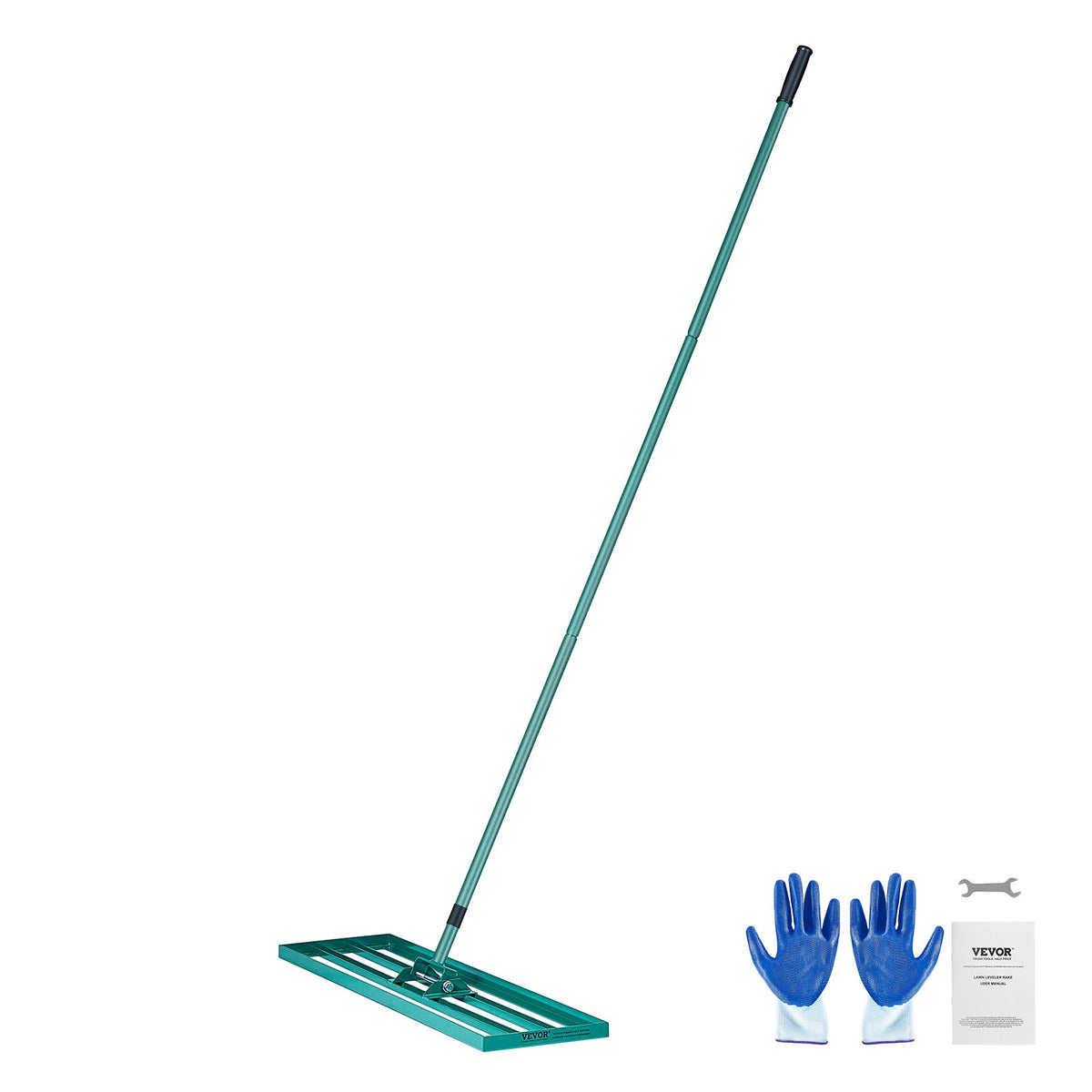 Lawn Leveling Rake 36"x10" Heavy-Duty with 78" Steel Handle