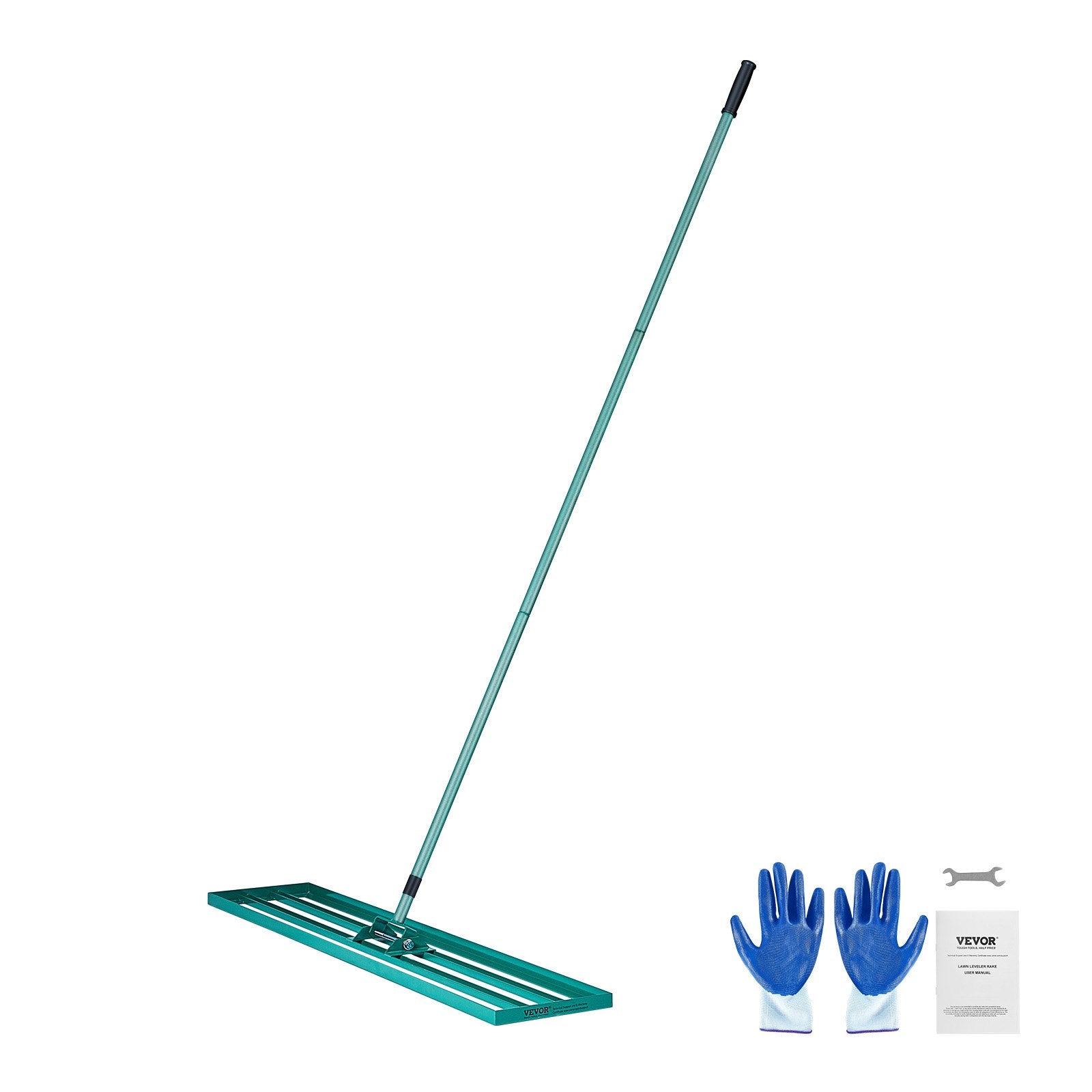 Lawn Leveling Rake 48"x10" Heavy-Duty with 78" Steel Handle