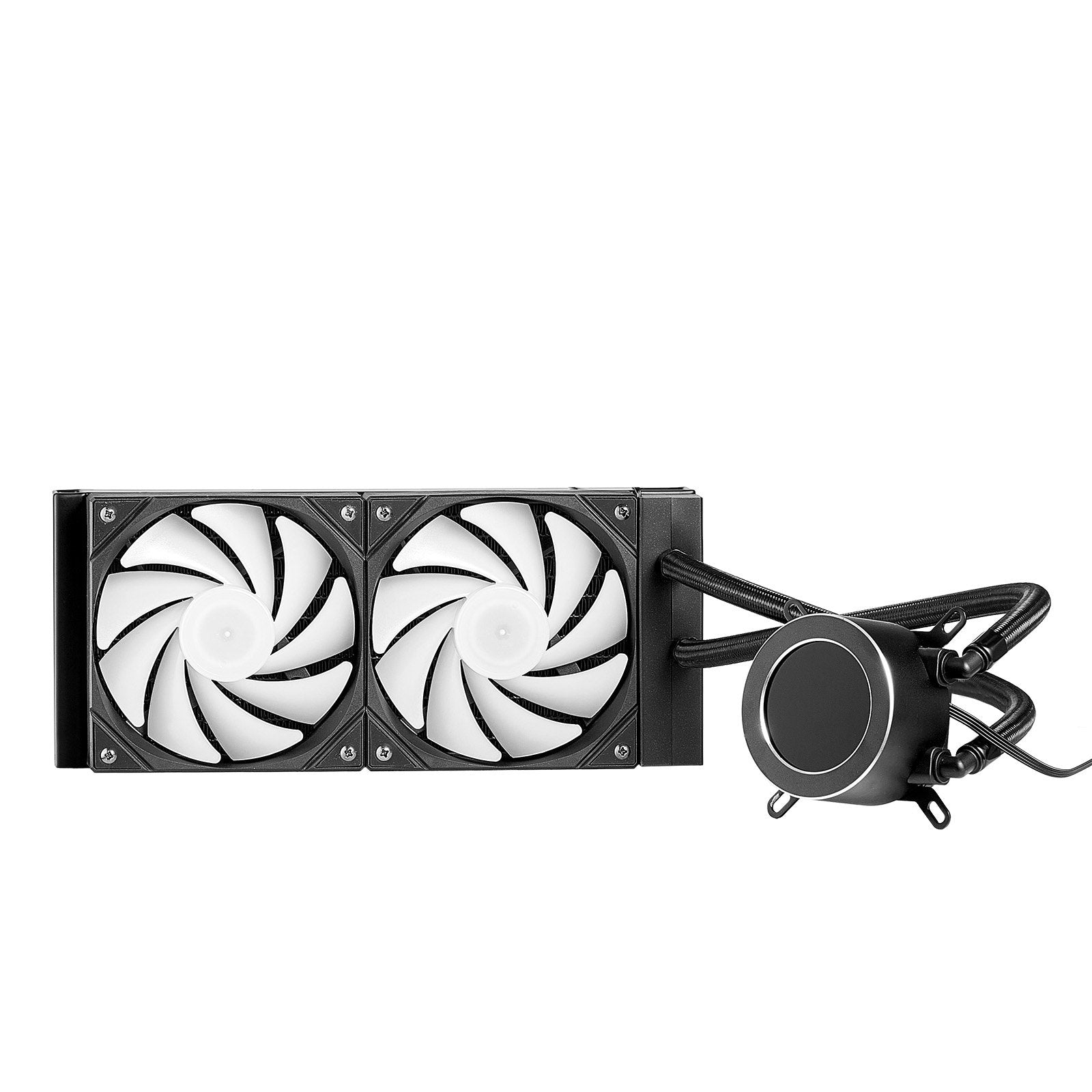 CPU Liquid Cooler AIO 120mm Fans with Pump, 2.1'' LCD ARGB Black for Intel & AMD