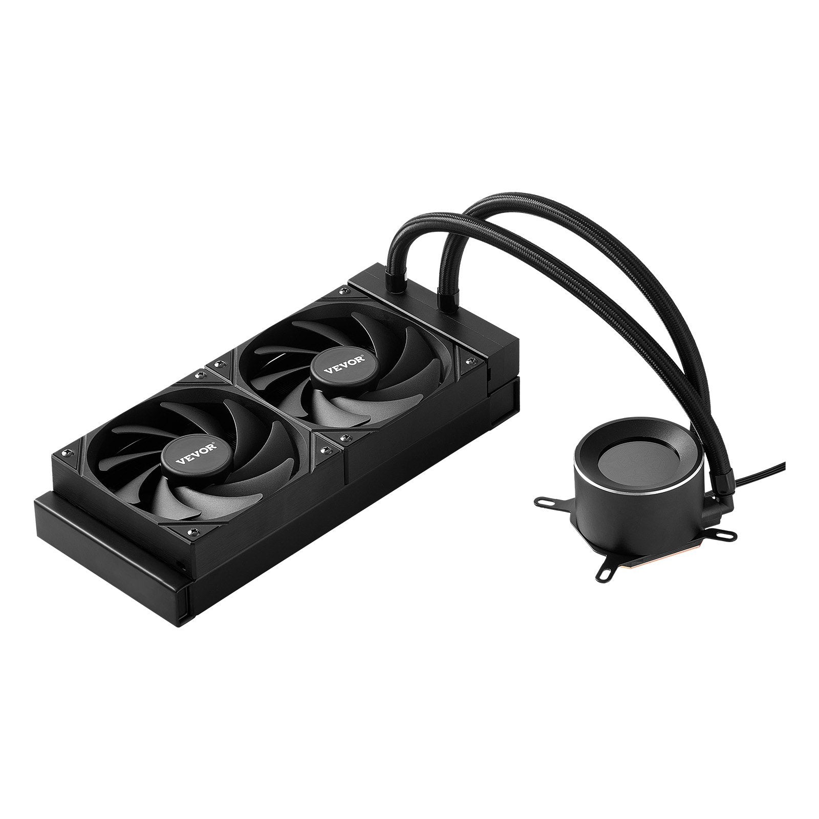 CPU Liquid Cooler AIO 120mm 1.8in Display 2200RPM Black Water Cooler Intel AMD