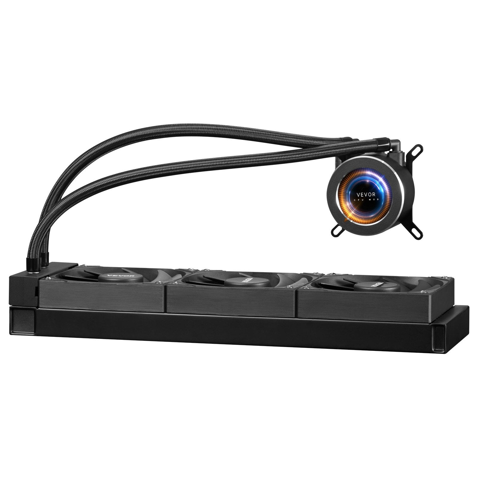 CPU Liquid Cooler AIO 3x120mm Fans 2.1in LCD Display 2200RPM Intel AMD
