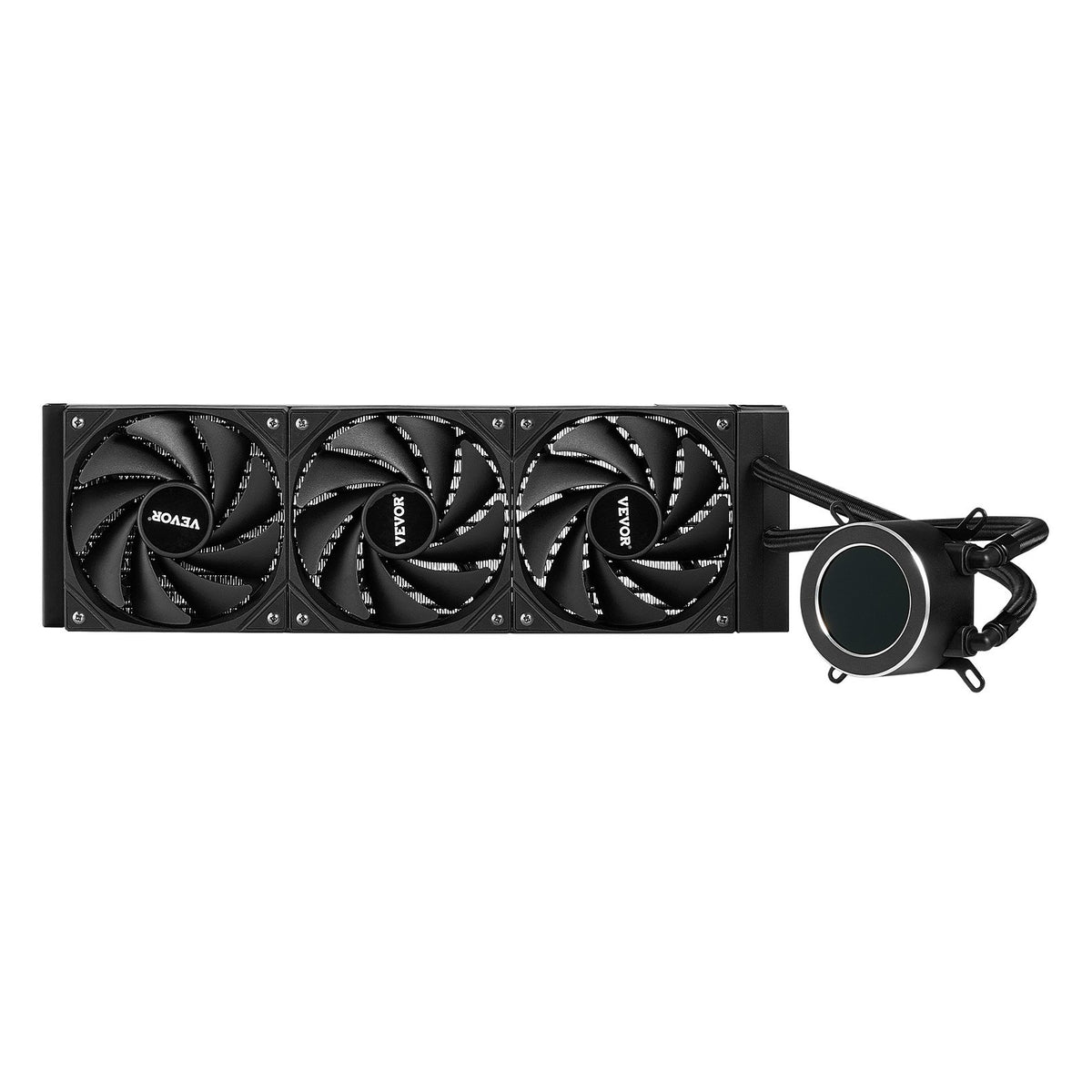 CPU Liquid Cooler AIO 3x120mm Fans 2.1in LCD Display 2200RPM Intel AMD
