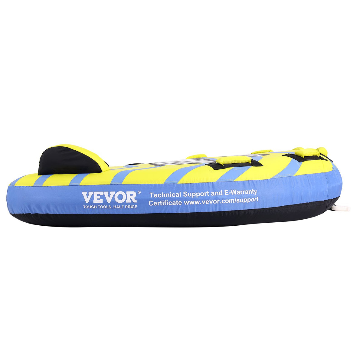 Inflatable Towable Tube for Boating 1-3 Riders with Fins and EVA Handle