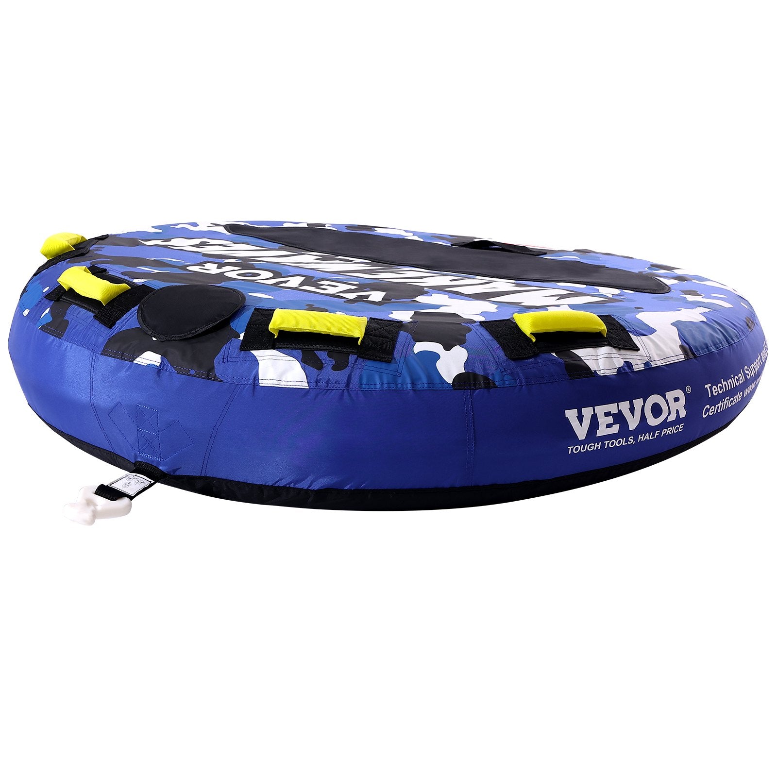 Towable Tube for Boating 1-2 Riders 340lbs 51.8in Full Nylon EVA Handles