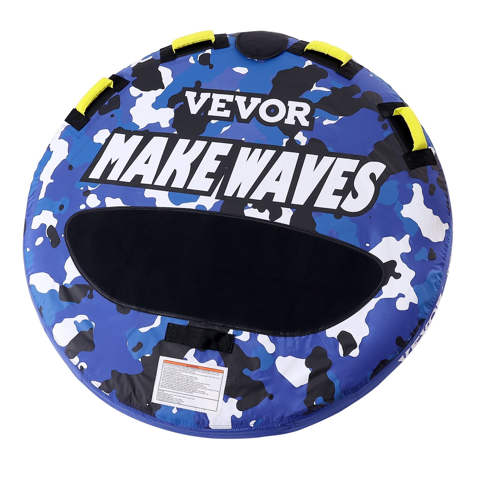 Towable Tube for Boating 1-2 Riders 340lbs 51.8in Full Nylon EVA Handles