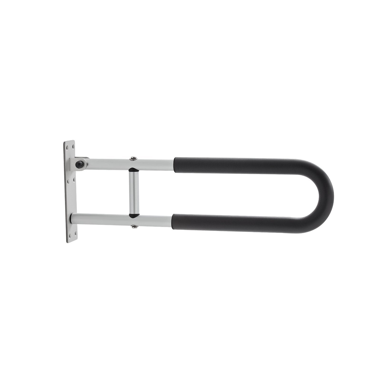 Foldable Toilet Safety Rail 60.5cm U-Shaped Grab Bar Anti-Slip 136kg Capacity