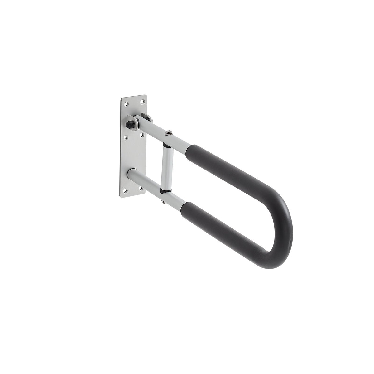 Foldable Toilet Safety Rail 60.5cm U-Shaped Grab Bar Anti-Slip 136kg Capacity