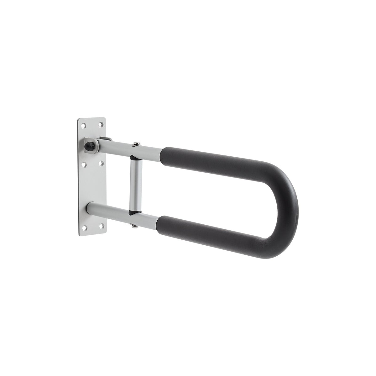 Foldable Toilet Safety Rail 60.5cm U-Shaped Grab Bar Anti-Slip 136kg Capacity
