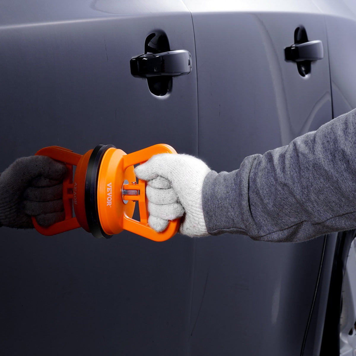 3 Pack Suction Cup Dent Puller Kit with Gloves & Cloth for Paintless Car