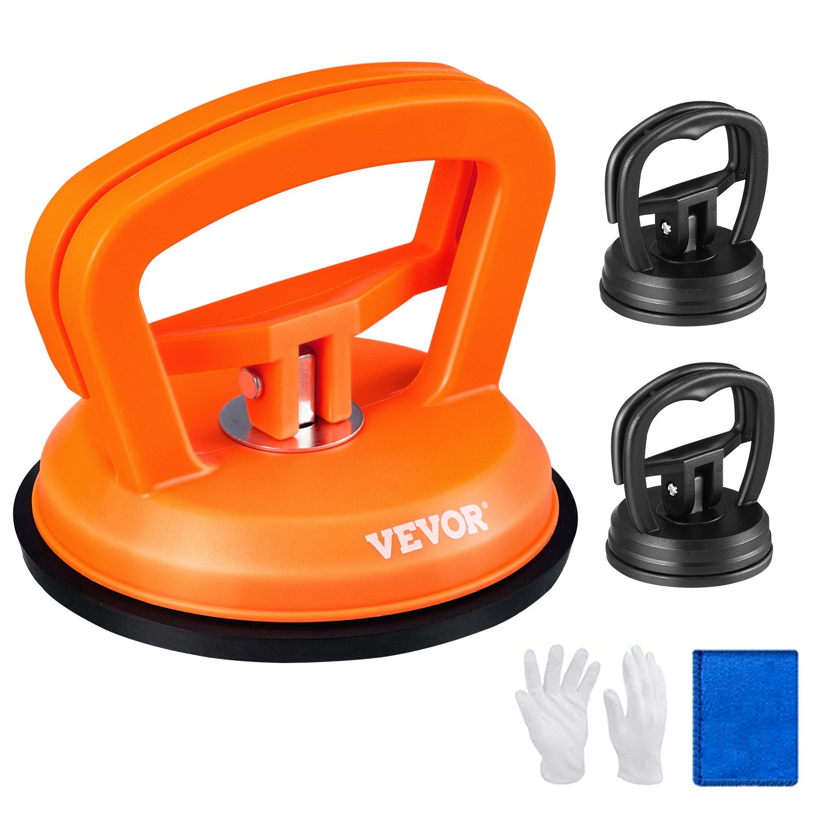 3 Pack Suction Cup Dent Puller Kit with Gloves & Cloth for Paintless Car