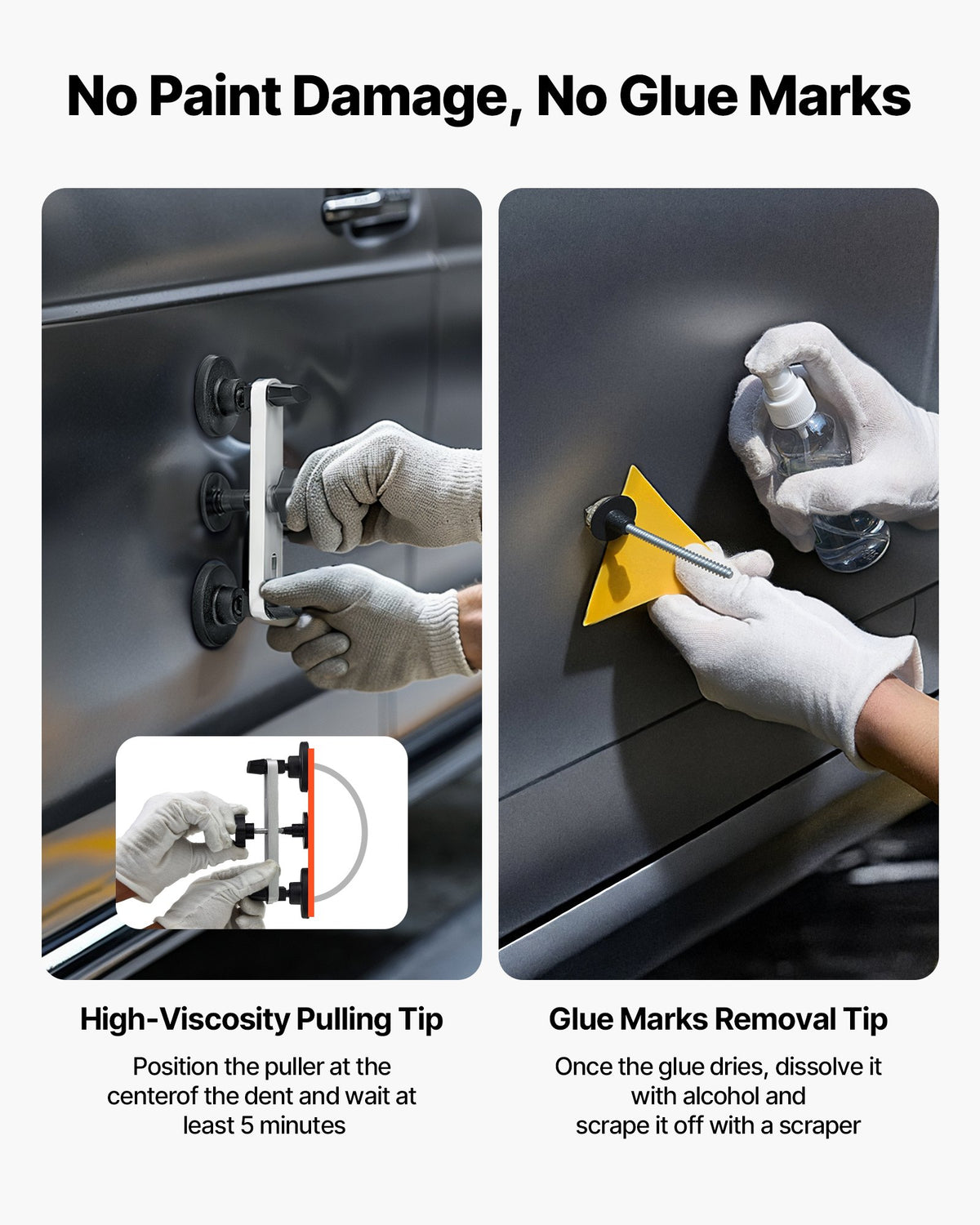 Dent Puller Kit 60PCS Paintless Dent Removal Set Auto Body Repair Tools