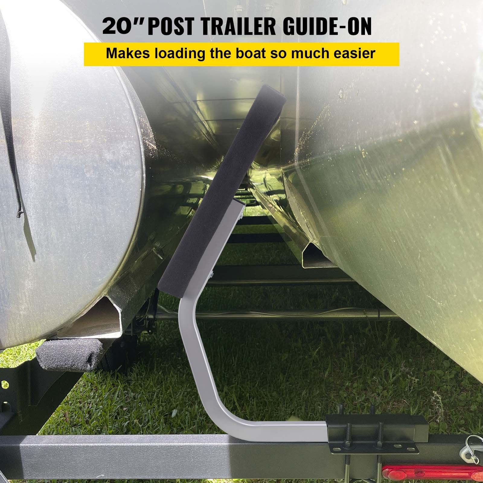 Boat Trailer Guide-ons 20" Pair with Carpet Boards