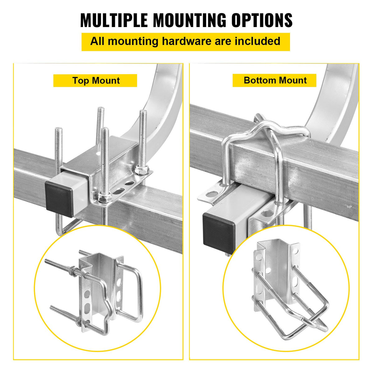 Boat Trailer Guide-ons 20" Pair with Carpet Boards