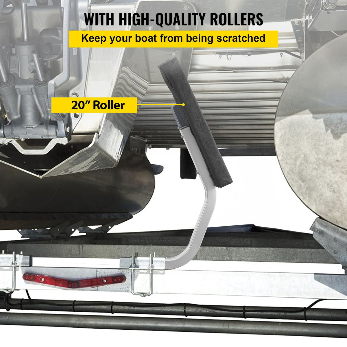 Boat Trailer Guide-ons 20" Pair with Carpet Boards
