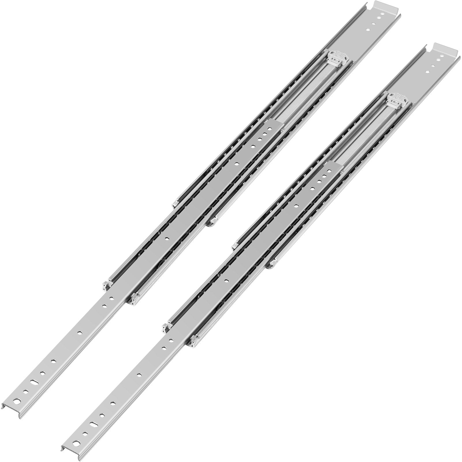 Drawer Slides, 1 Pair 34 Inch Heavy Duty Ball Bearing Side Mount, 500 LBS Load