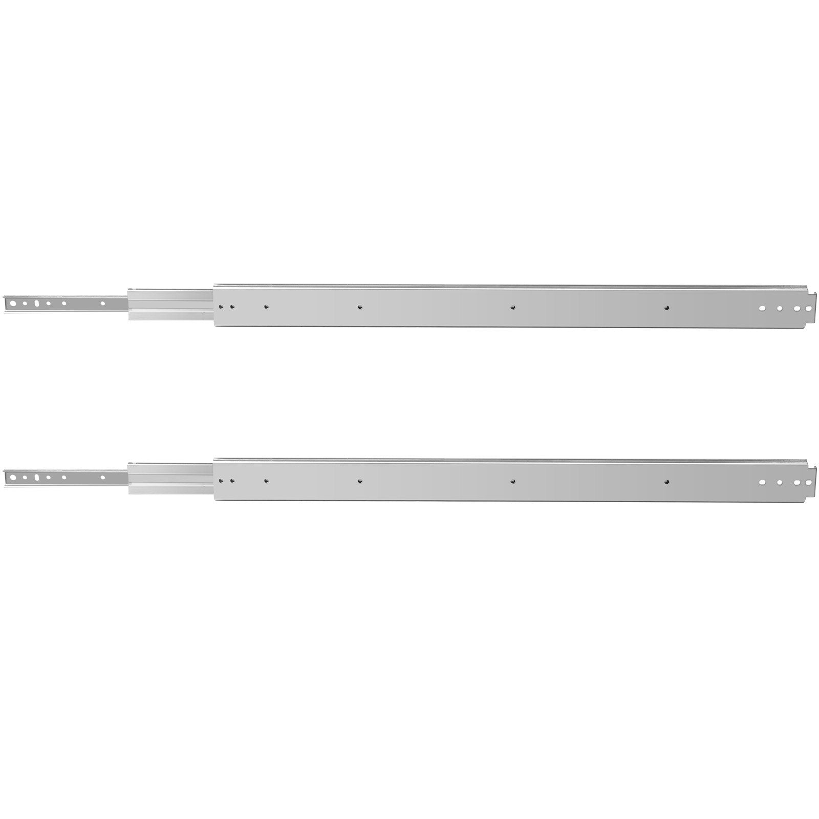 Drawer Slides, 1 Pair 48 Inch Heavy Duty Ball Bearing Side Mount, 500 LBS Load