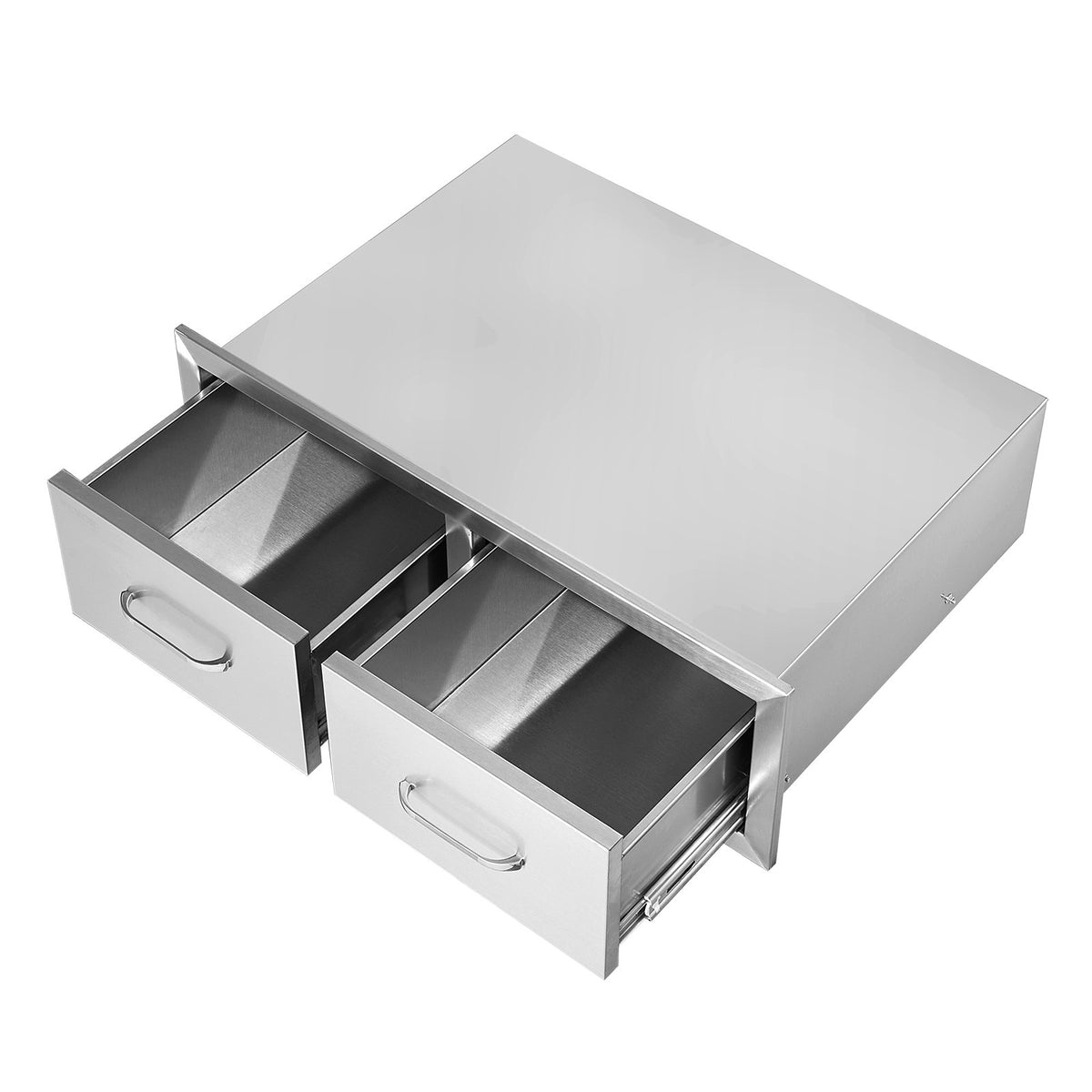 Outdoor Kitchen Drawers 30"x10"x20" Double BBQ Stainless Steel Handle