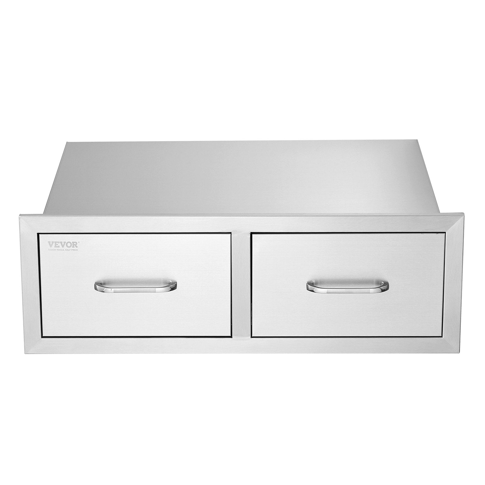 Outdoor Kitchen Drawers 30"x10"x20" Double BBQ Stainless Steel Handle