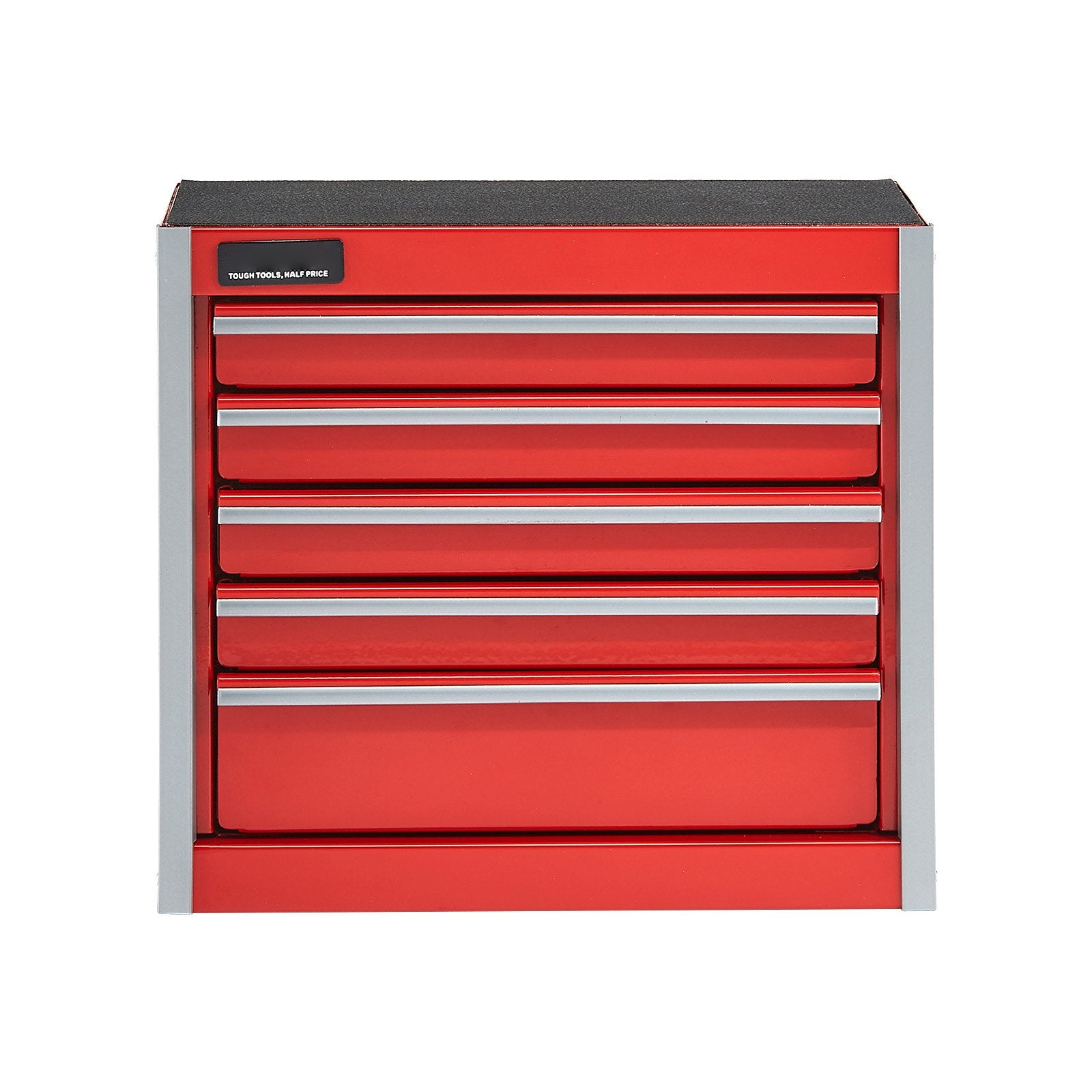 Metal Tool Box 8.6" Portable 5-Drawer Steel Tool Chest with EVA Liners Red