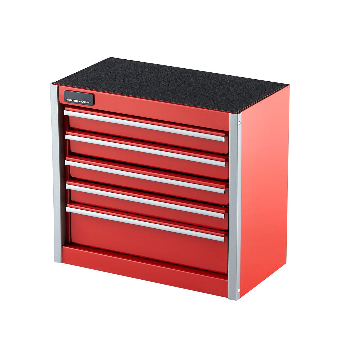 Metal Tool Box 8.6" Portable 5-Drawer Steel Tool Chest with EVA Liners Red