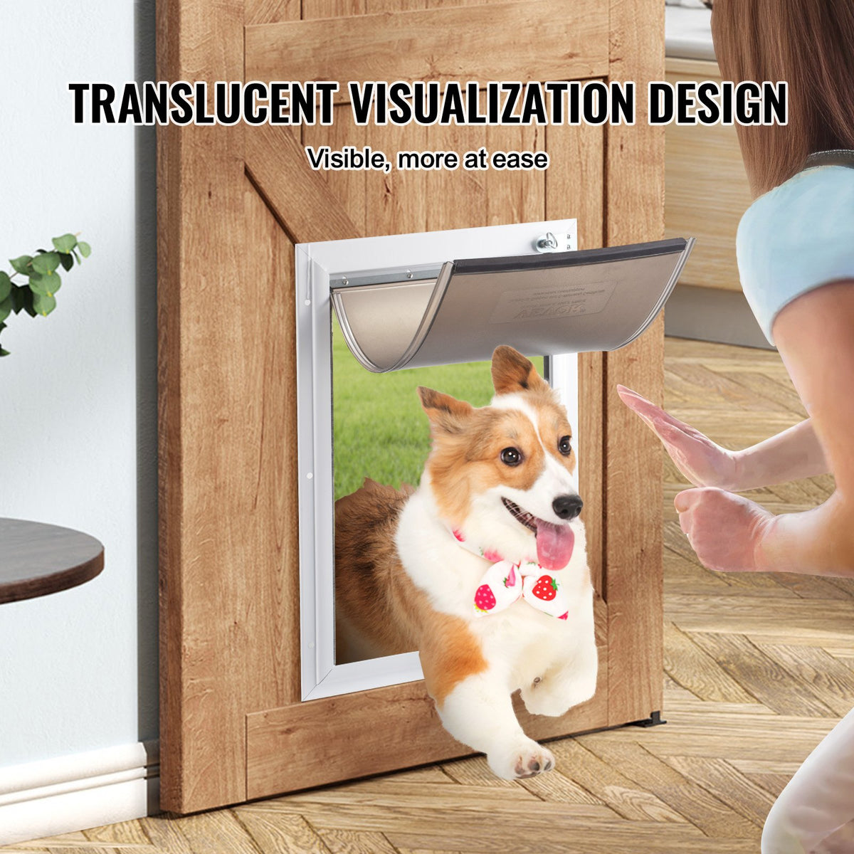 Pet Door Replacement Flap, 26.04 x 41.28 cm PVC Dog Door with Magnetic Strip