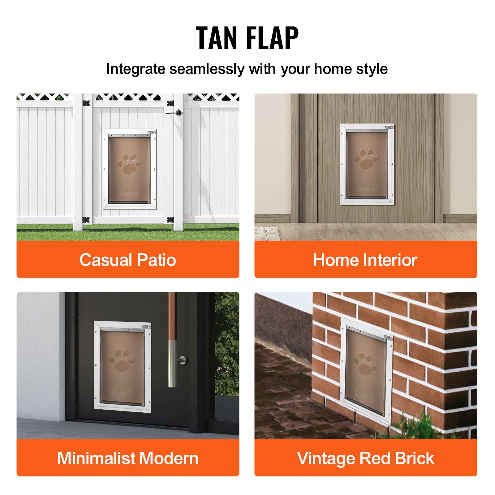 Pet Door Replacement Flap, 26.04 x 41.28 cm PVC Dog Door with Magnetic Strip