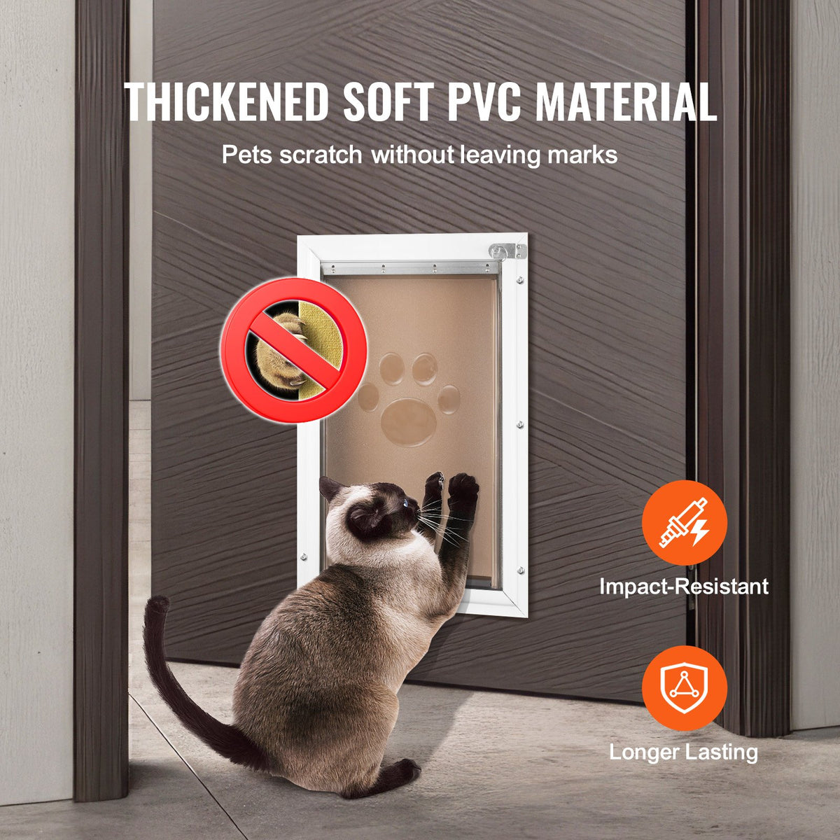 Pet Door Replacement Flap 20.96x31.12cm Weatherproof PVC Thick Magnetic M Strips