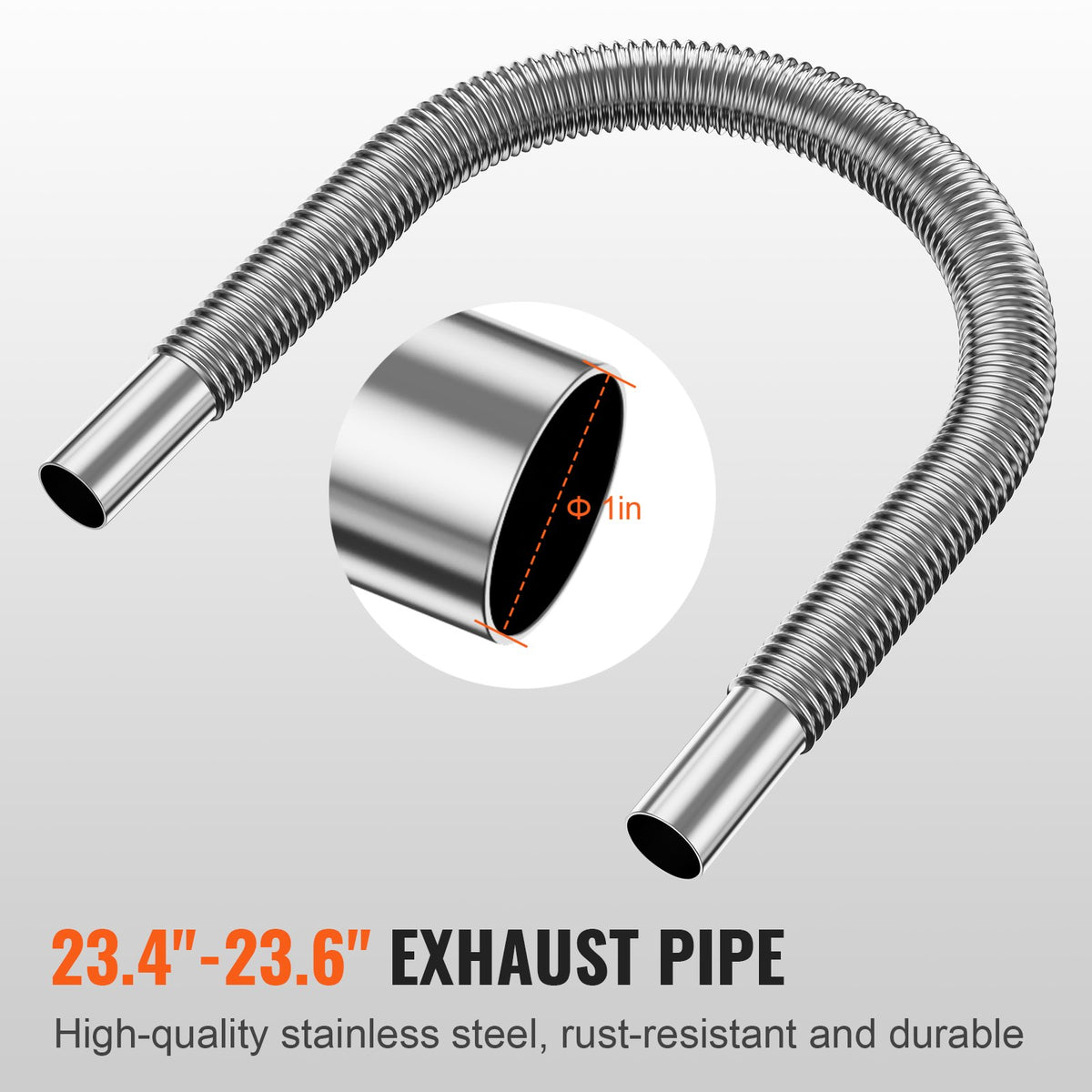 Diesel Heater Pipe Ducting Set 3" Hose 1" Exhaust Pipe Vents Connector Clamps