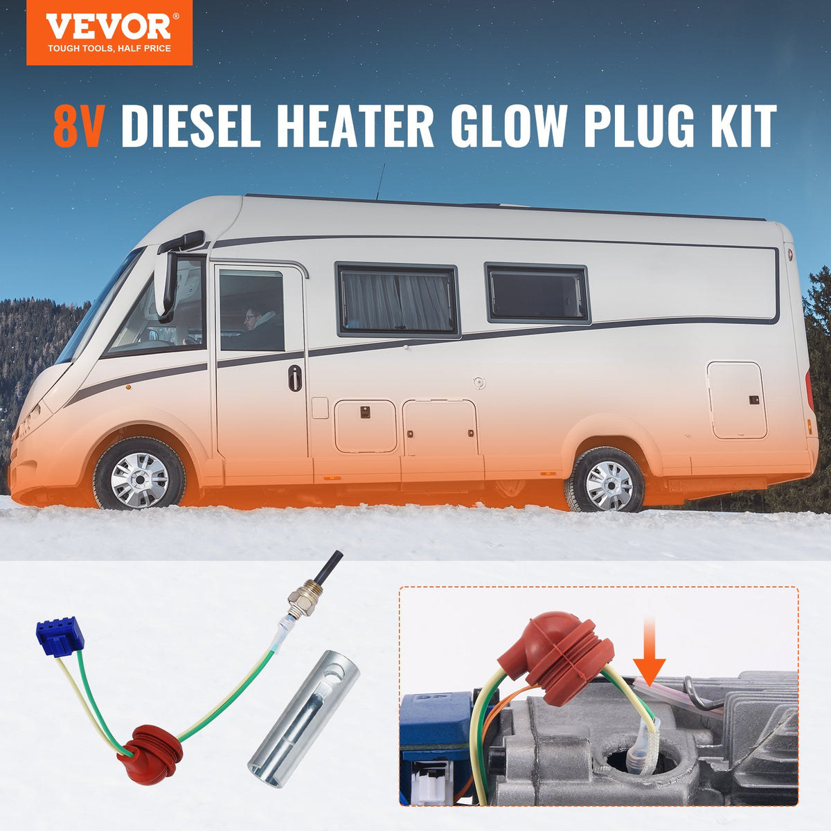 Diesel Heater Glow Plug Kit Ceramic Repair Removal Tool for 2KW 5KW 8KW