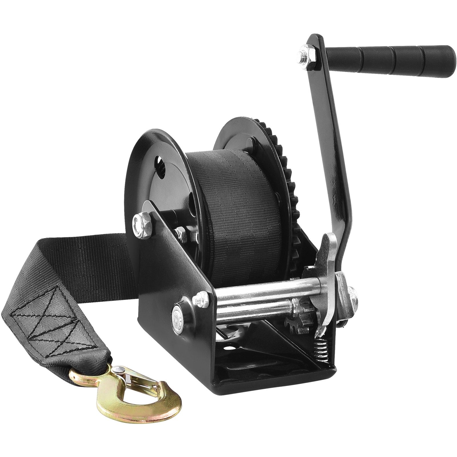 Hand Winch 544.3kg Pulling Capacity Heavy Duty Rope Crank with 7m Strap