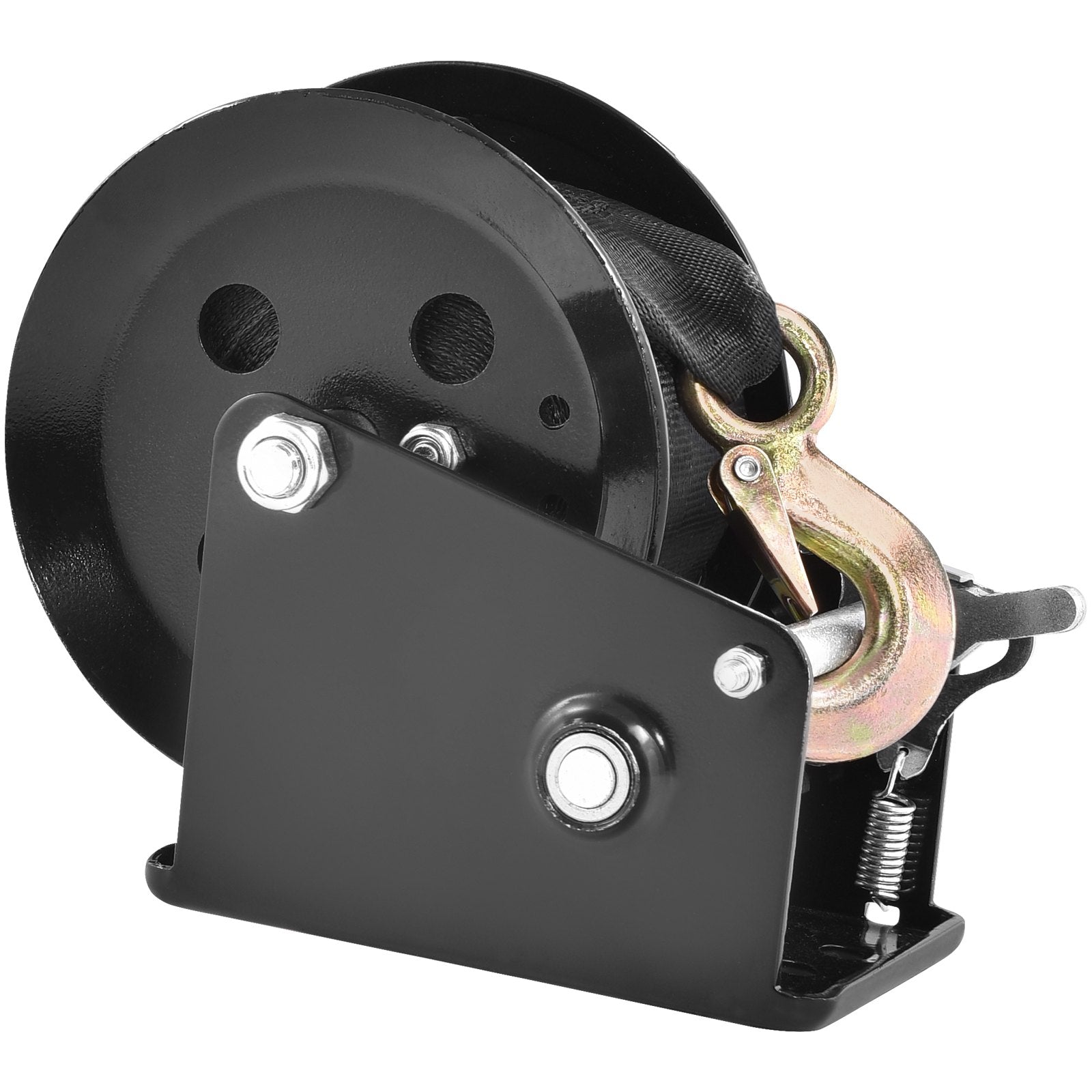 Hand Winch 725.7kg Boat Trailer 10m Polyester Strap Two-Way Ratchet Crank