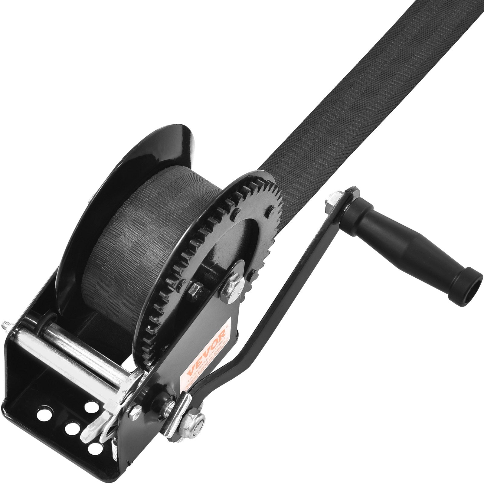 Hand Winch 725.7kg Boat Trailer 10m Polyester Strap Two-Way Ratchet Crank