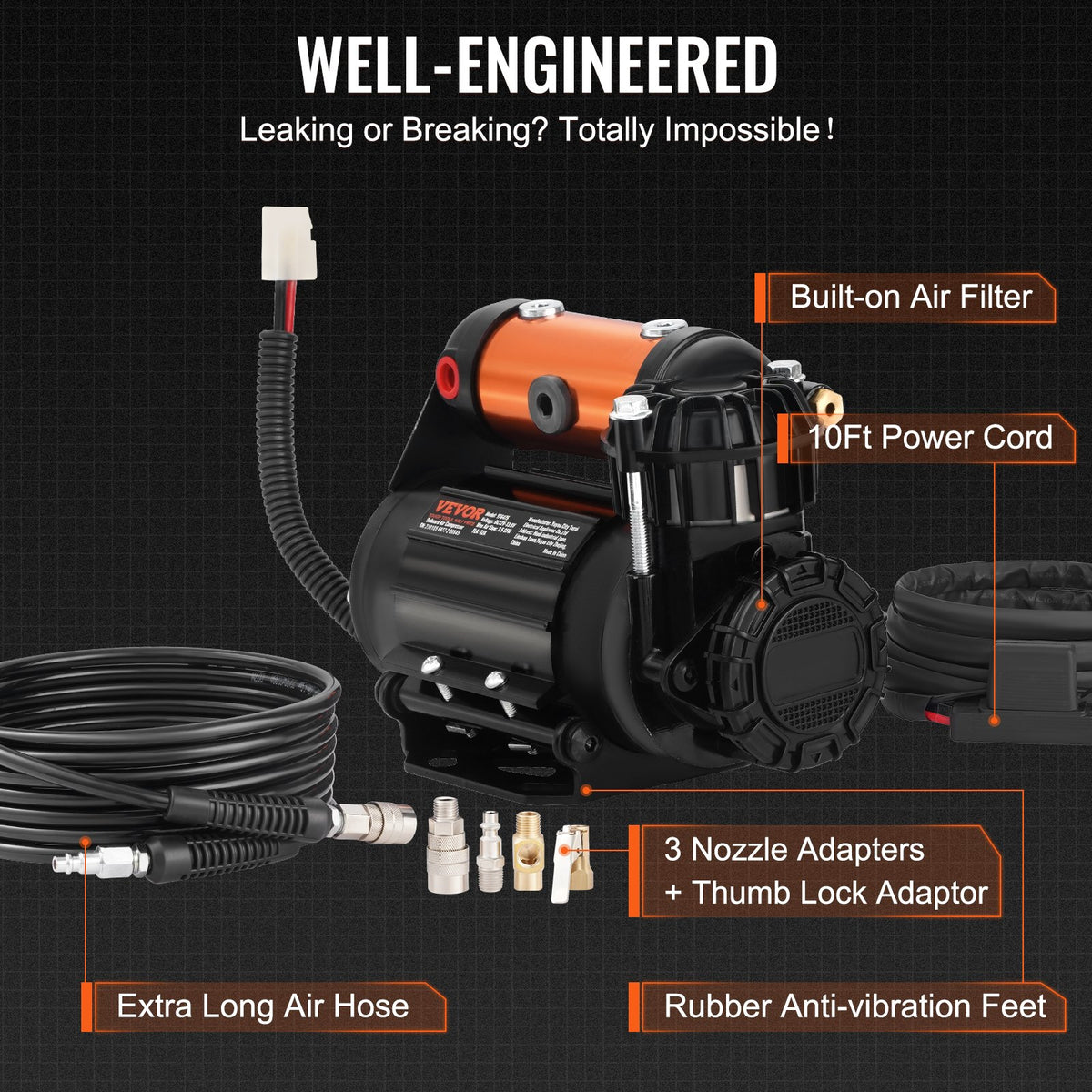 Onboard Air Compressor Kit 150PSI Offroad 3.5CFM Heavy Duty Tire Inflator