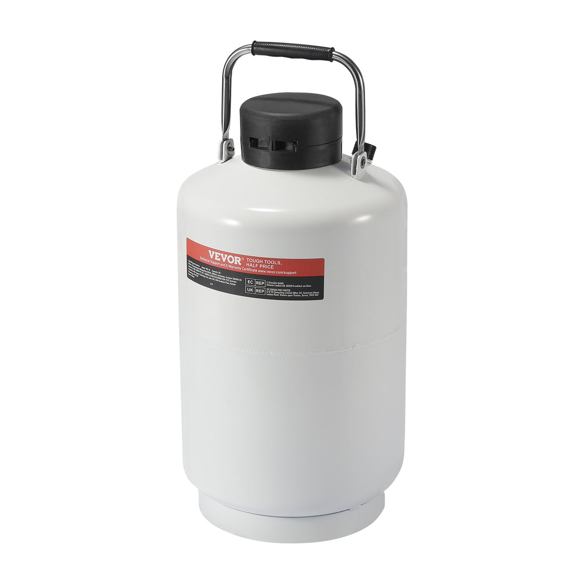 10L Liquid Nitrogen Tank Cryogenic Dewar Container with 6 Canisters