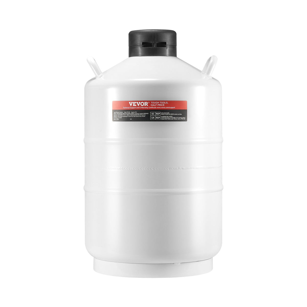 20L Liquid Nitrogen Tank Cryogenic Dewar Container with 6 Canisters