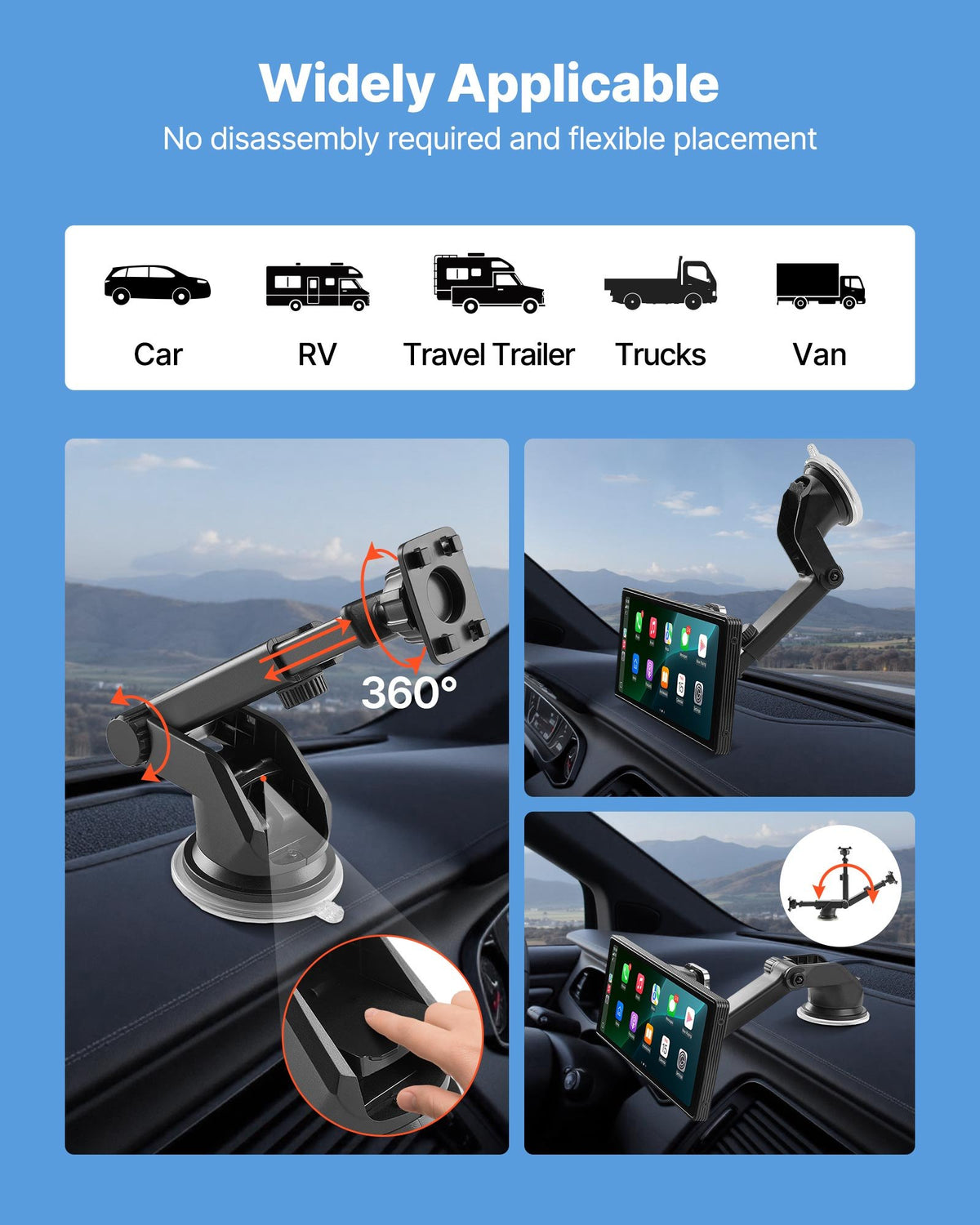 Wireless Car Stereo 254mm HD Touch Screen Apple CarPlay Android Auto Bluetooth