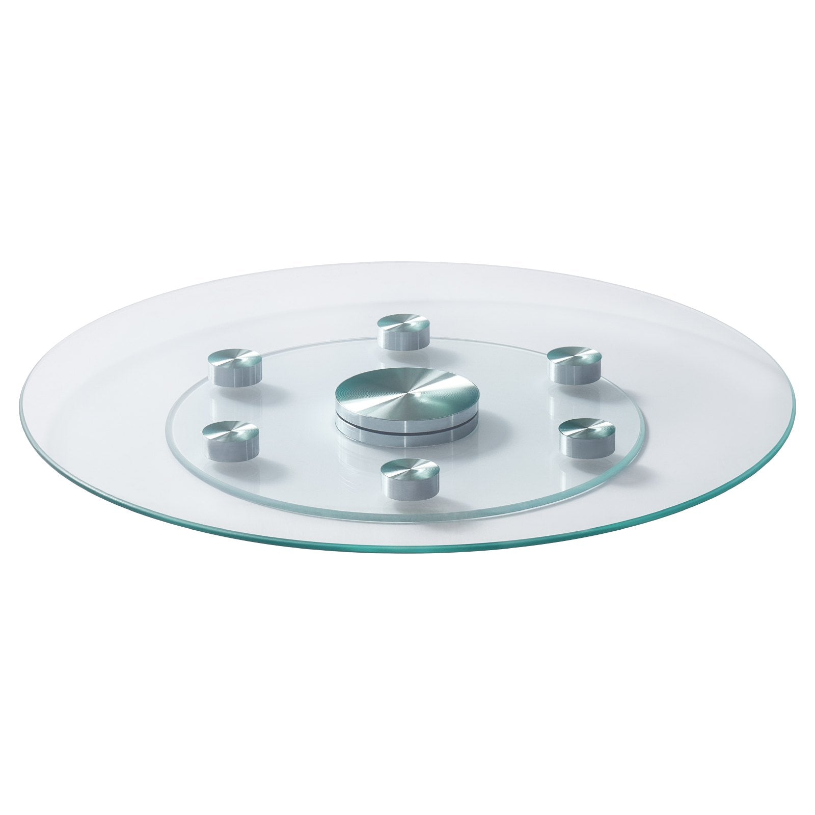 61cm Glass Lazy Susan Turntable 360° Rotating Tempered Table Tray