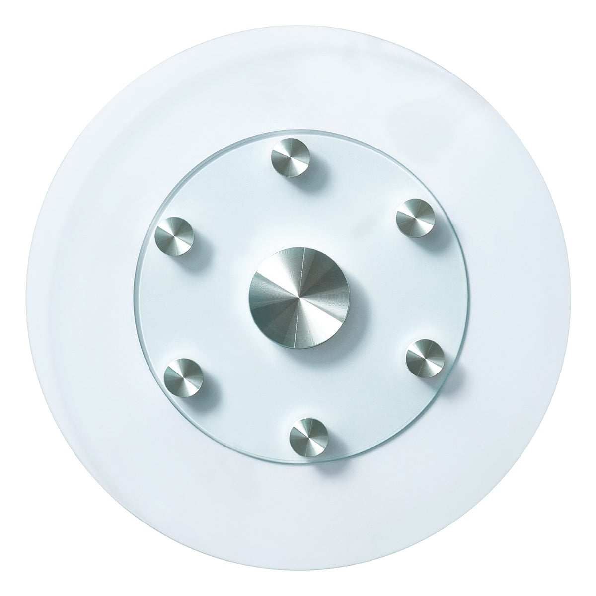 61cm Glass Lazy Susan Turntable 360° Rotating Tempered Table Tray