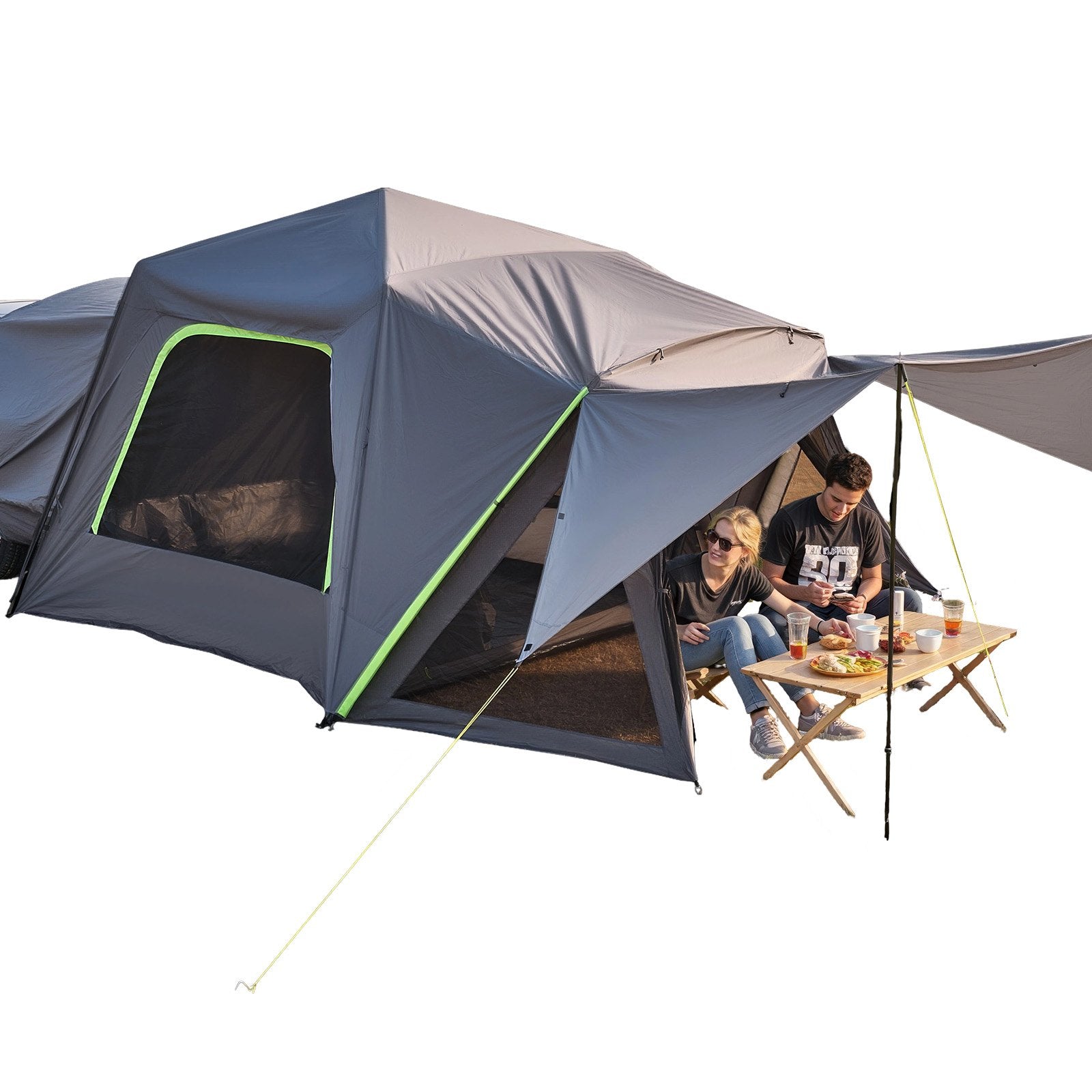 SUV Camping Tent 305 x 310 cm Waterproof 5-8 Person with Awning