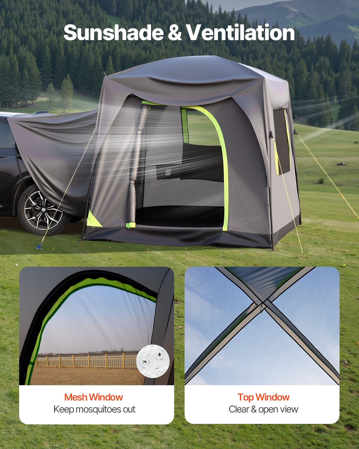 SUV Camping Tent 308 x 248 cm Waterproof 5-8 Person Double Layer