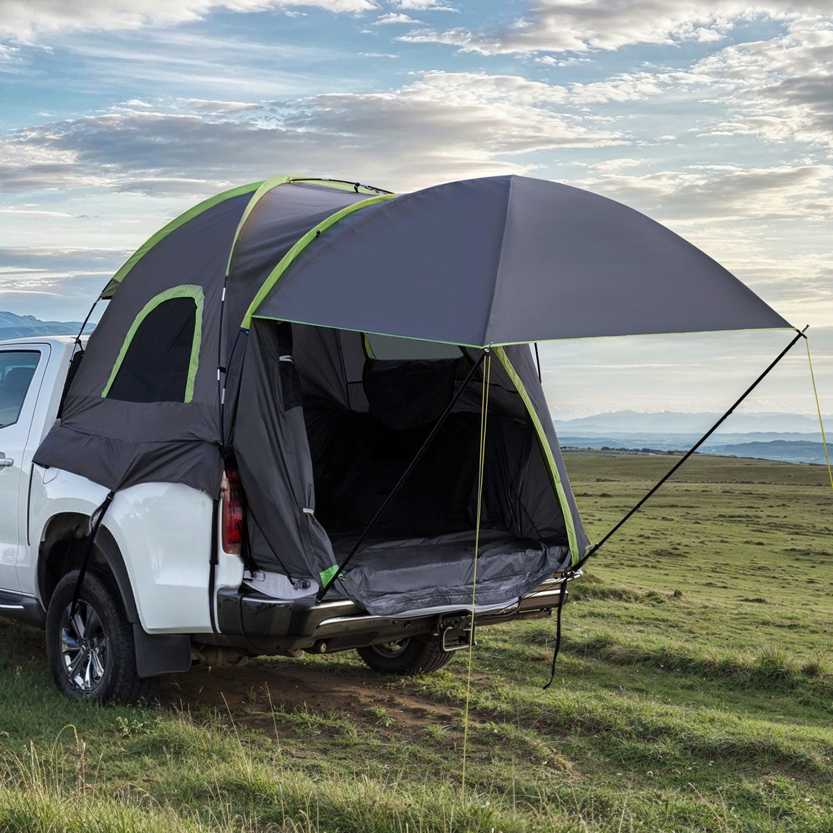 Pickup Truck Tent 8.0-8.2ft Waterproof PU2000 2-3 Person Sleeping with Awning